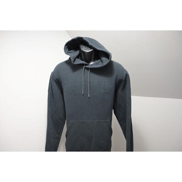 Puma Hoodie Athletic Cotton Blend Performance Black Athletic Mens Sz Large - Picture 4 of 9
